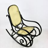 Vintage Black Rocking Chair attributed to Michael Thonet