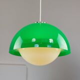 Italian Space Age Pendant in Brass and Acrylic Glass, 1970s