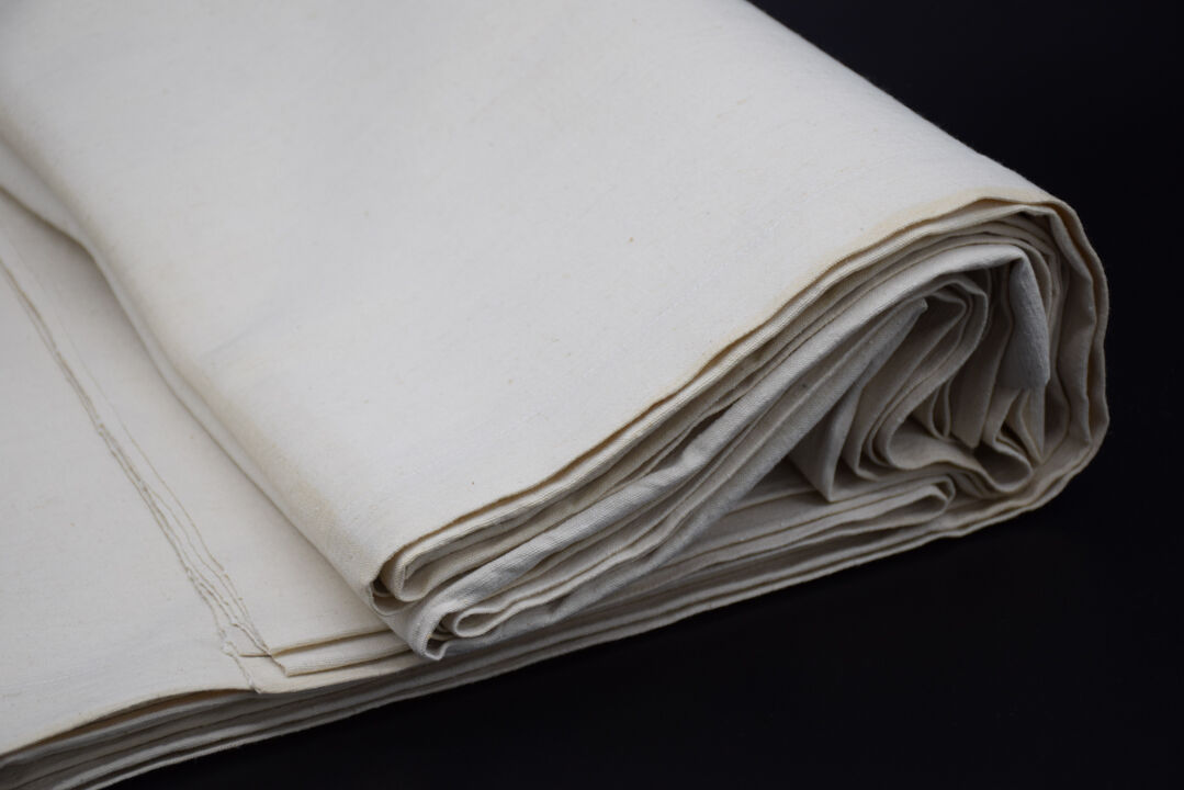 Drap ancien métis et lin XIXe