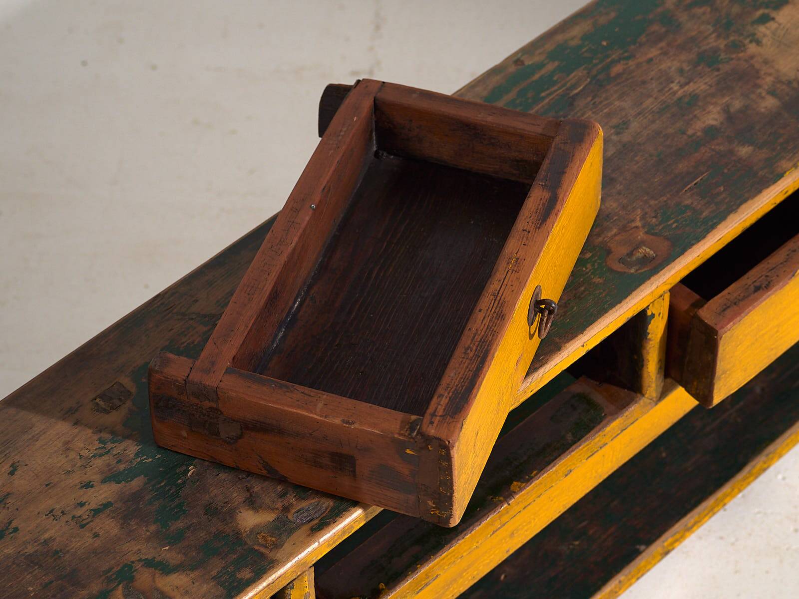 Antique yellow TV cabinet (c.1900)