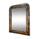 Blackened wood mirror patina effect 50x38cm