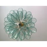 Lot de 2 Lustre Contemporain "Sella" en Verre de Murano Vert avec Or