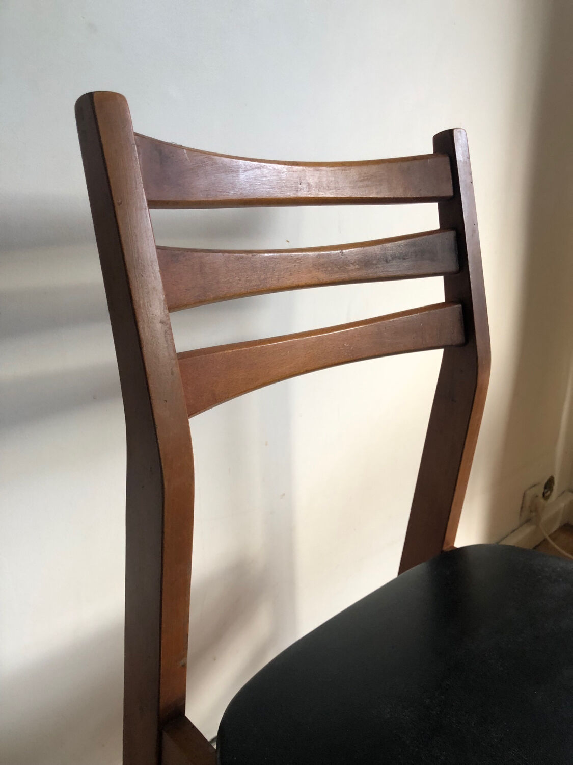 Series of four Scandinavian ash chairs
