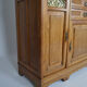 Art Nouveau oak buffet and dinanderie panels, circa 1910
