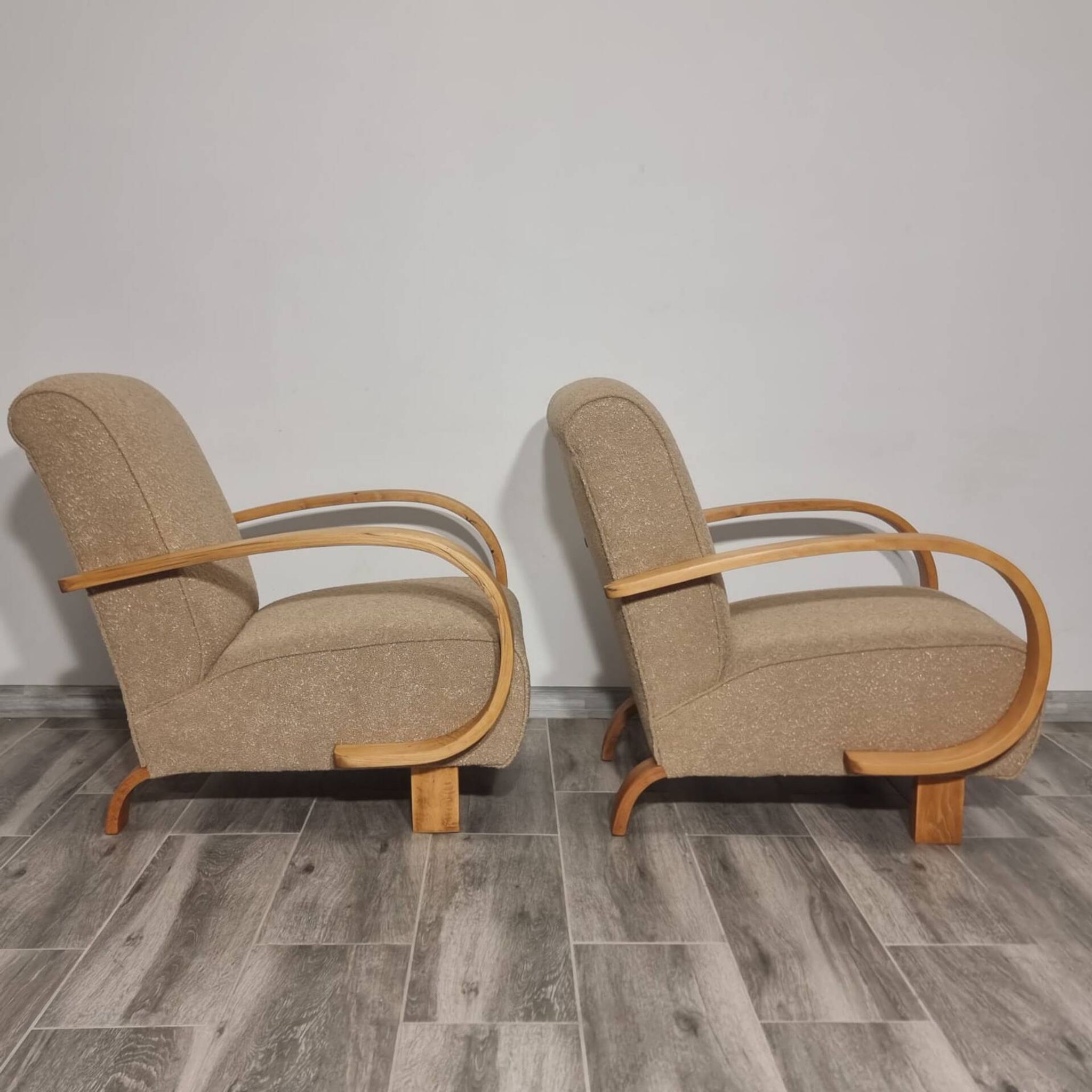 Art Deco Lounge Chairs from Jindřich Halabala, 1950s, Set of 2