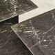 Set of 3 marble and lacquer coffee tables, 1970s.