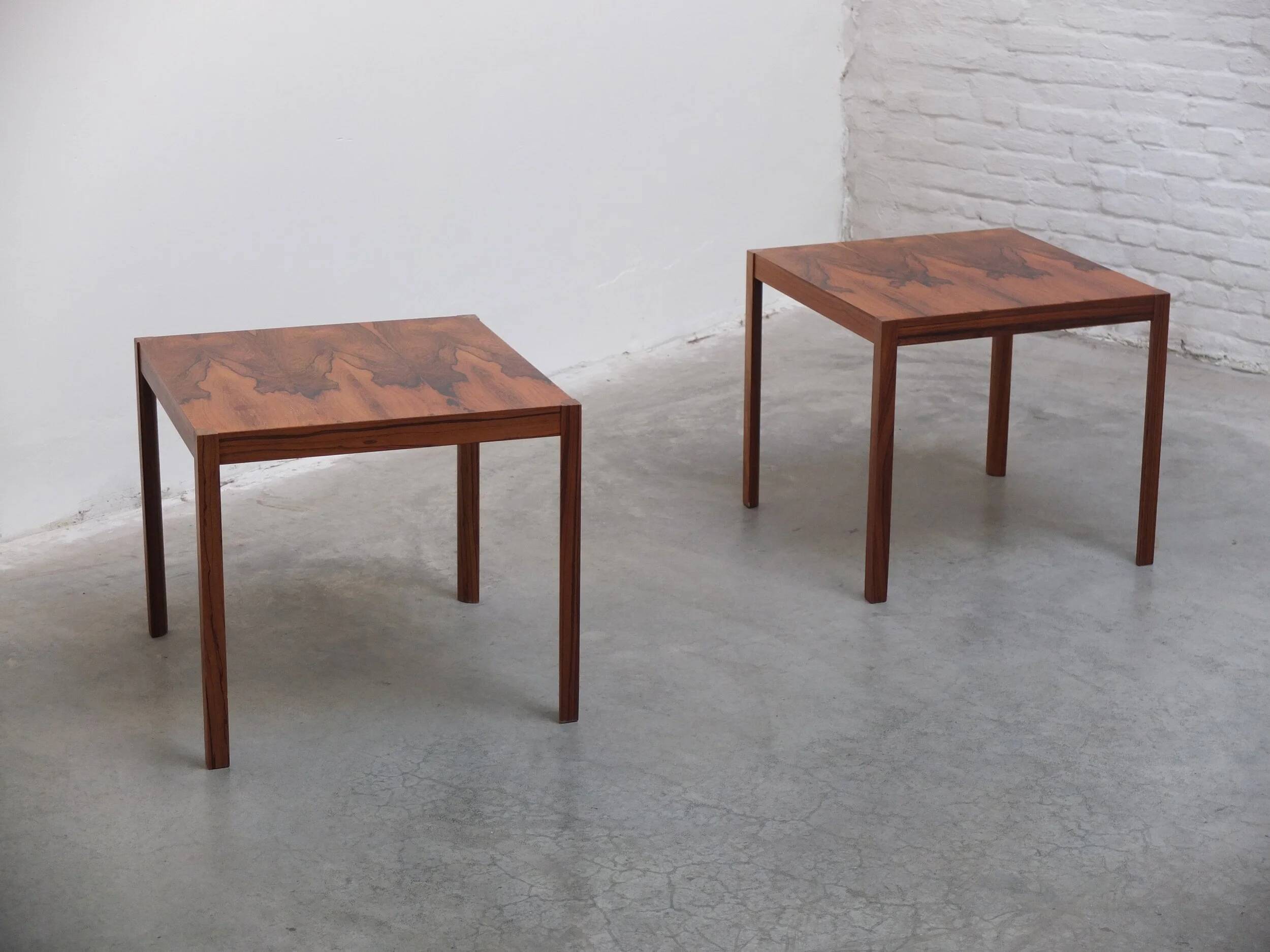 Pair of side tables in rosewood by Wilhelm Renz, 1960s