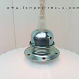 Opaline pendant light ready to install with vintage bulb