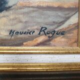 Maurice Rogue Oil on canvas located in vernet les bains dated 1981