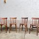 Lot 4 baumann chairs - bistro bar brasserie bohème vintage 1950 old