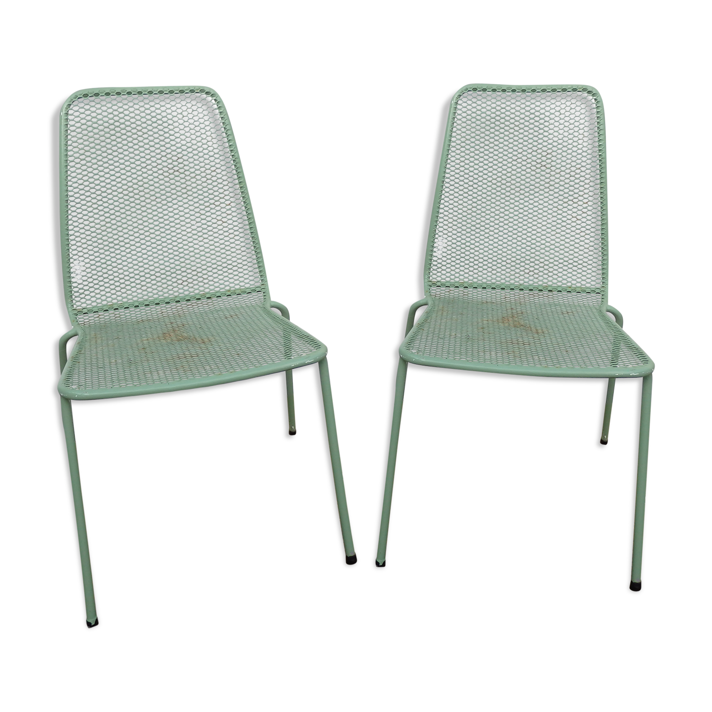 2 vintage metal garden chairs