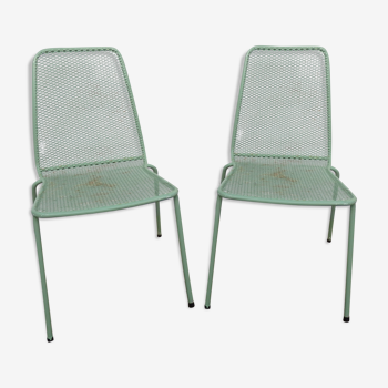 2 chaises de jardin vintage métal