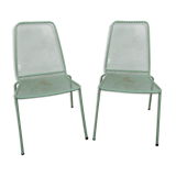 2 vintage metal garden chairs