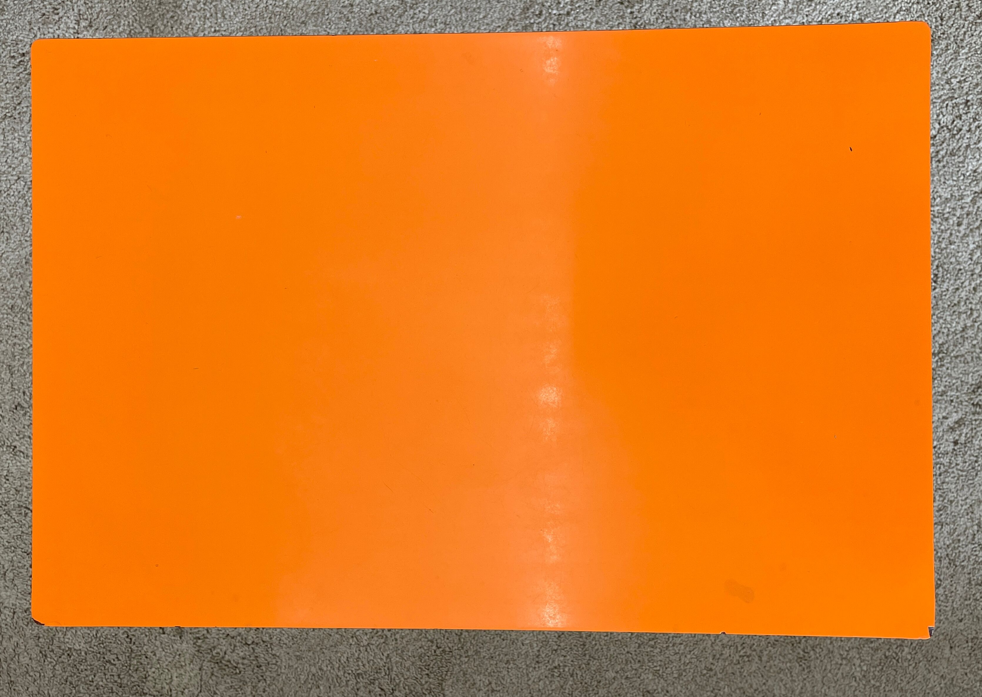Small children's table in formica orange