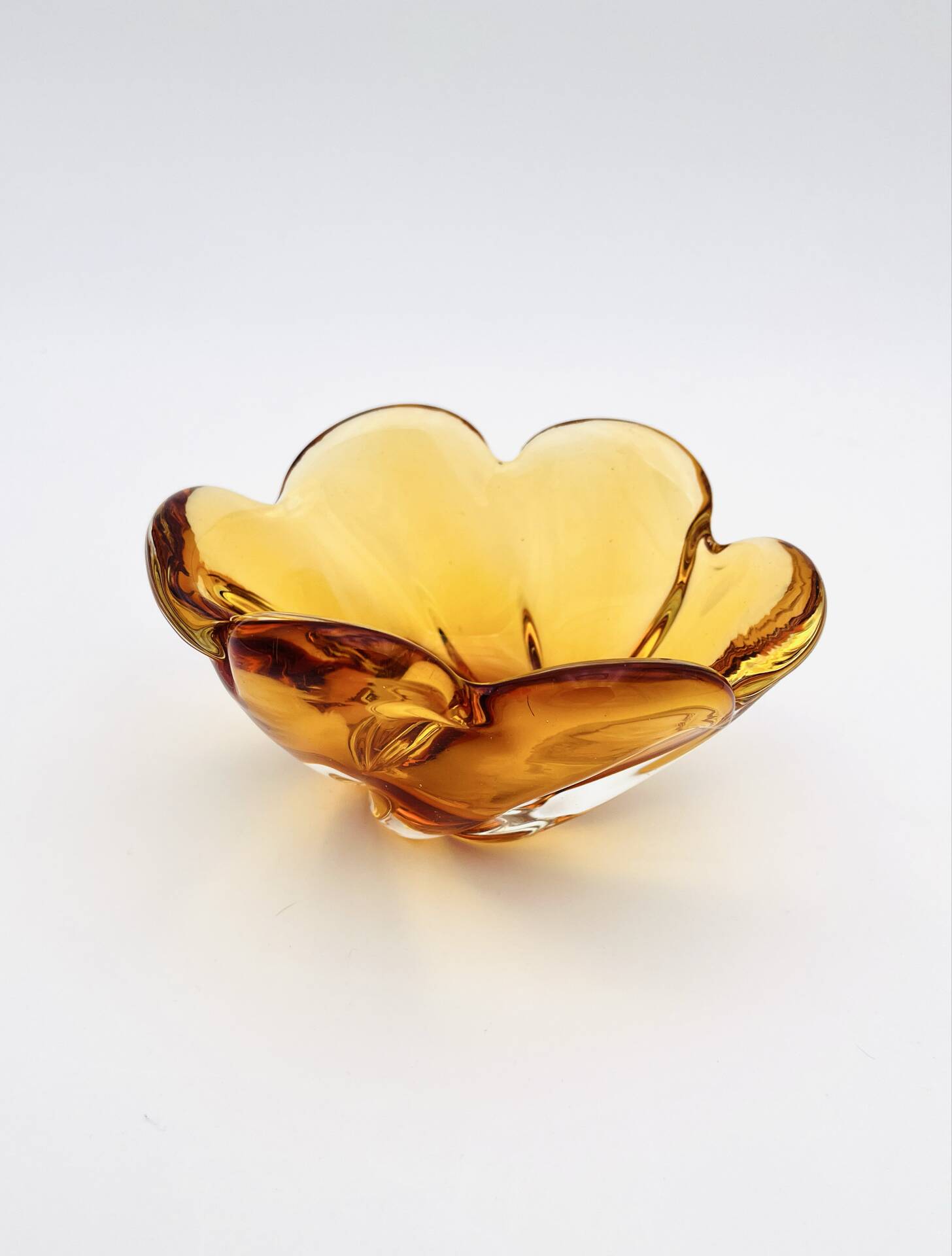 Ashtray - Morano Sommerso - Amber - 1960