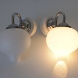 Set of 2 Vintage Wall Lamps: Mid Century Modern Sconces, Yugoslavia 1970's