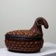 Vintage Woven Bamboo/Rattan Ram Box Shanghai Handicrafts China 70s