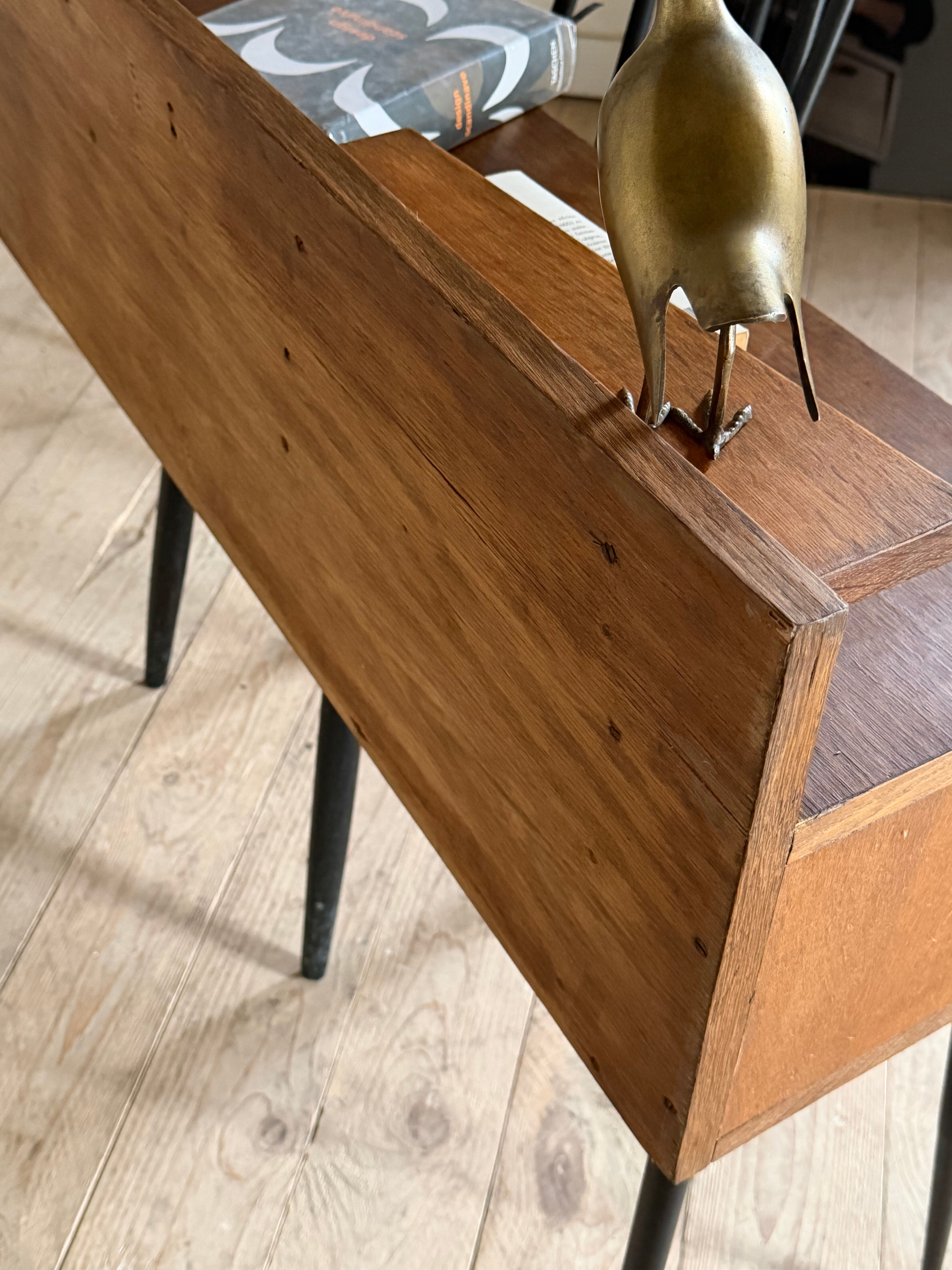 Vintage oak console desk