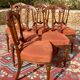 Suite of 6 chairs in walnut  Louis XVI style