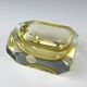 Original yellow Murano glass ashtray by Bucella Cristalli Murano, 1970s.