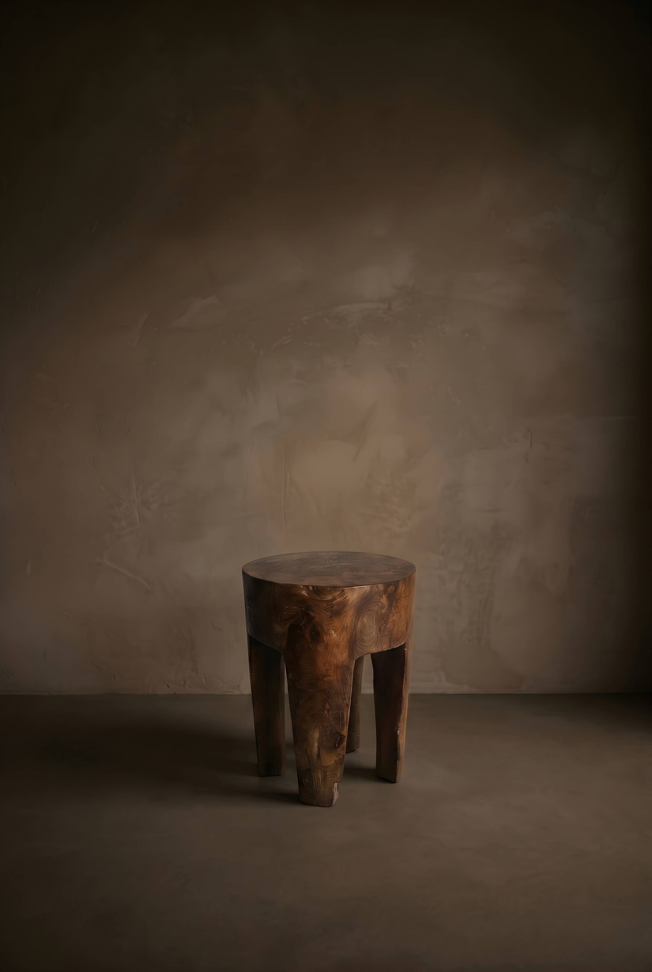 ANA stool in hand-carved solid recycled teak