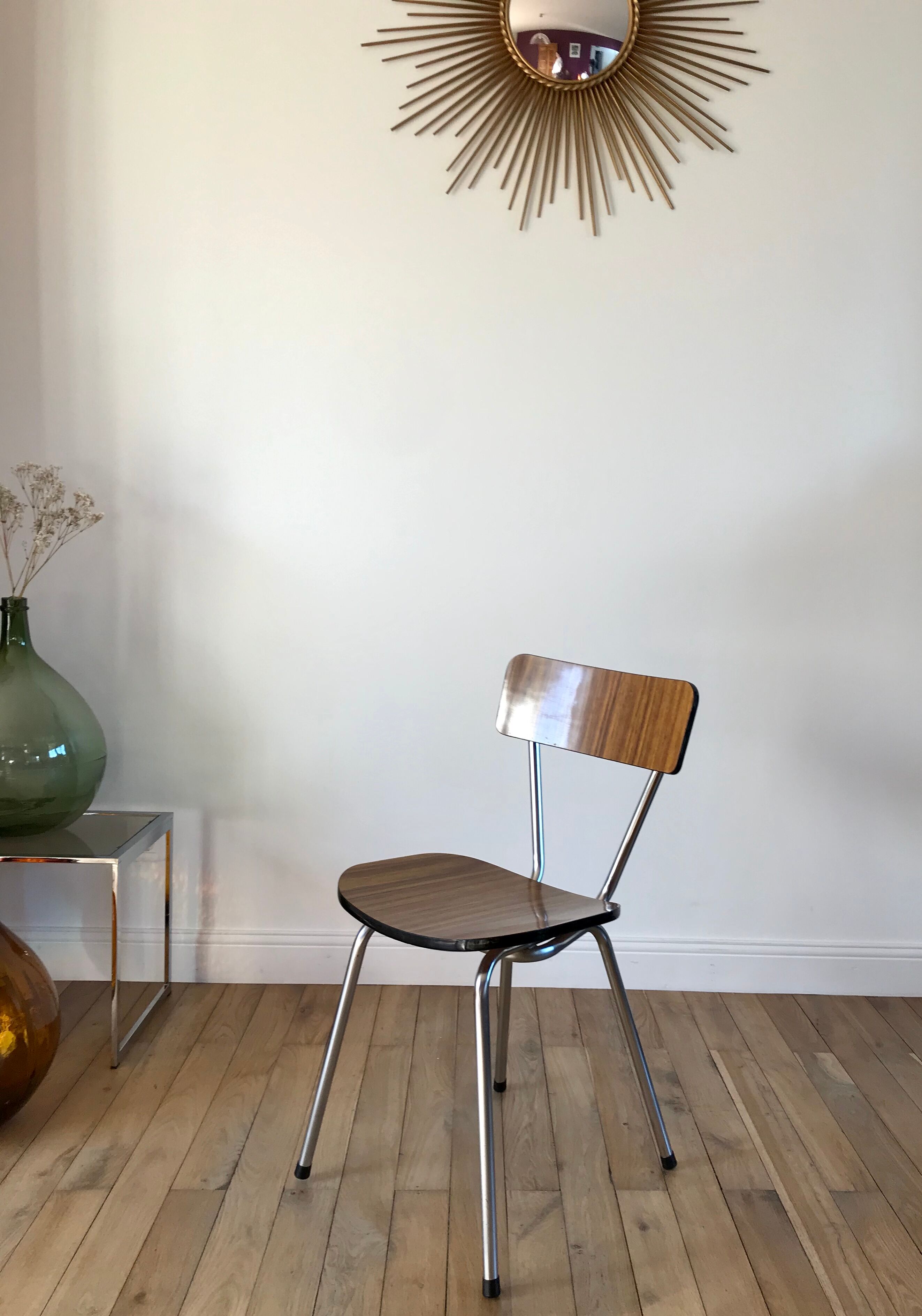 Brown formica chair 70s
