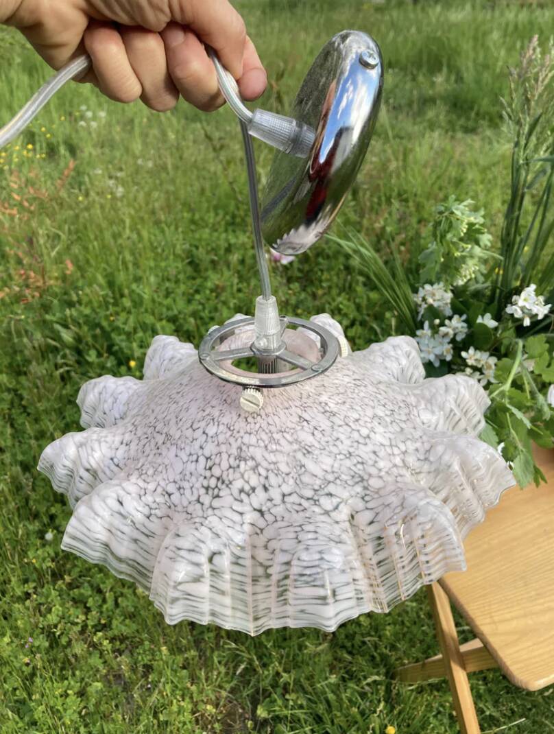 Clichy glass pendant light / lampshade