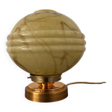 Marbled opaline table lamp