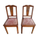 Lot de 2 chaises années 50 chêne et velours rose