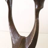 Brass brutalist candlestick from Horst Dalbeck