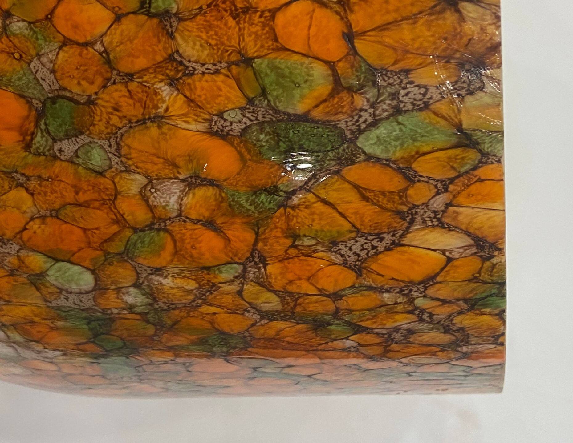 Lampara by Vidrio Millefiori, Peill & Putzler, Mid-century, Naranja, 70's –