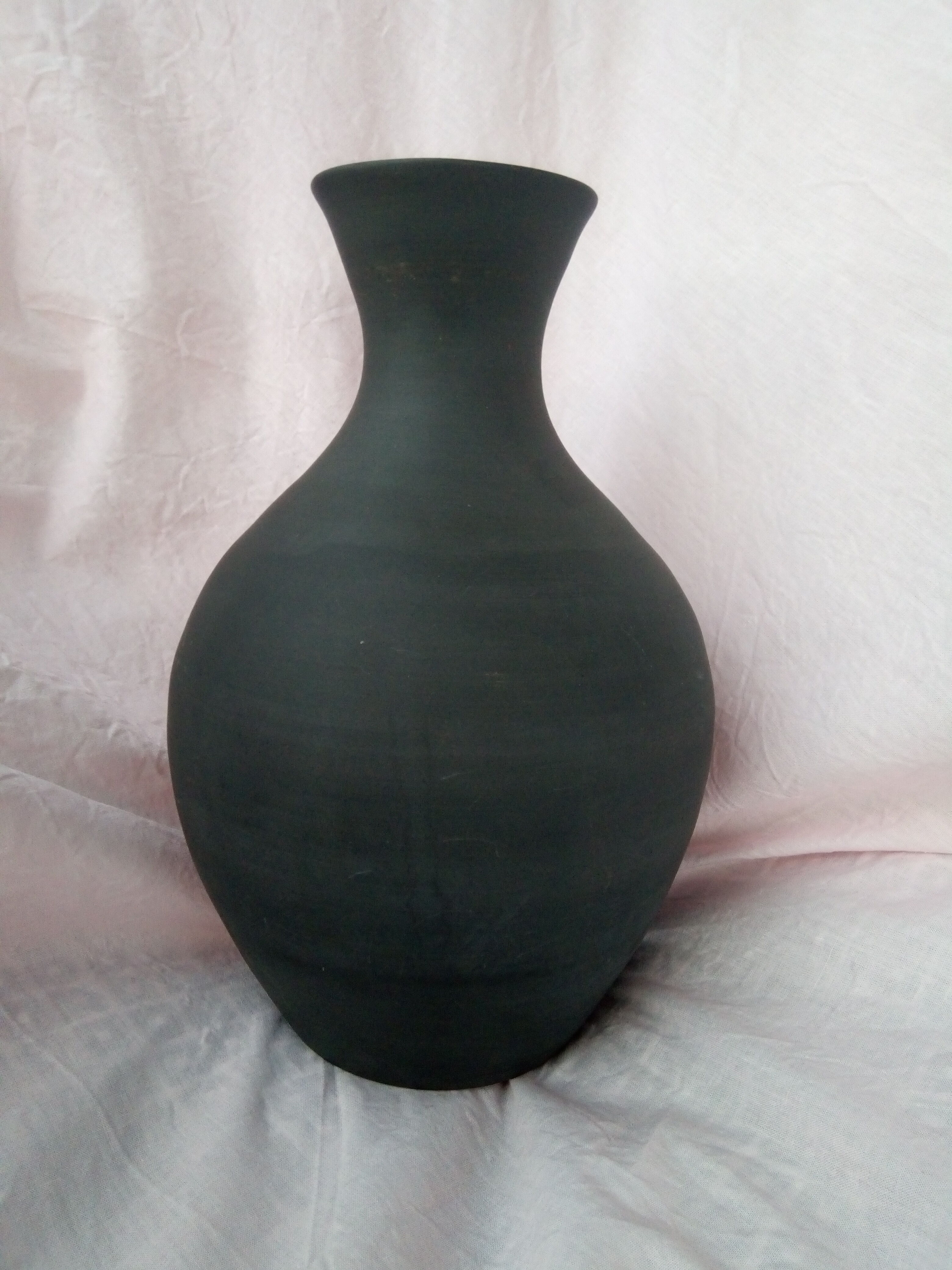 Vase with enamelled mythological decoration, signature to decipher 1950