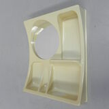 Vintage Plastic Bathroom Wall Shelf with Mirror