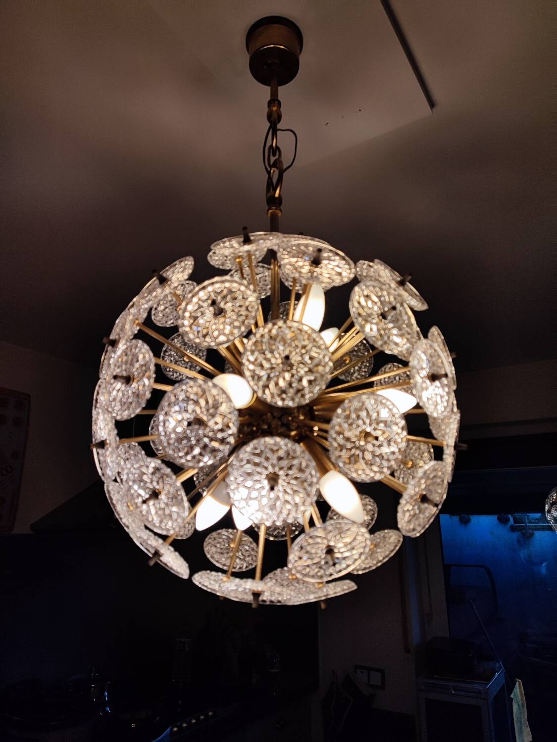 Val Saint Lambert crystal chandelier
