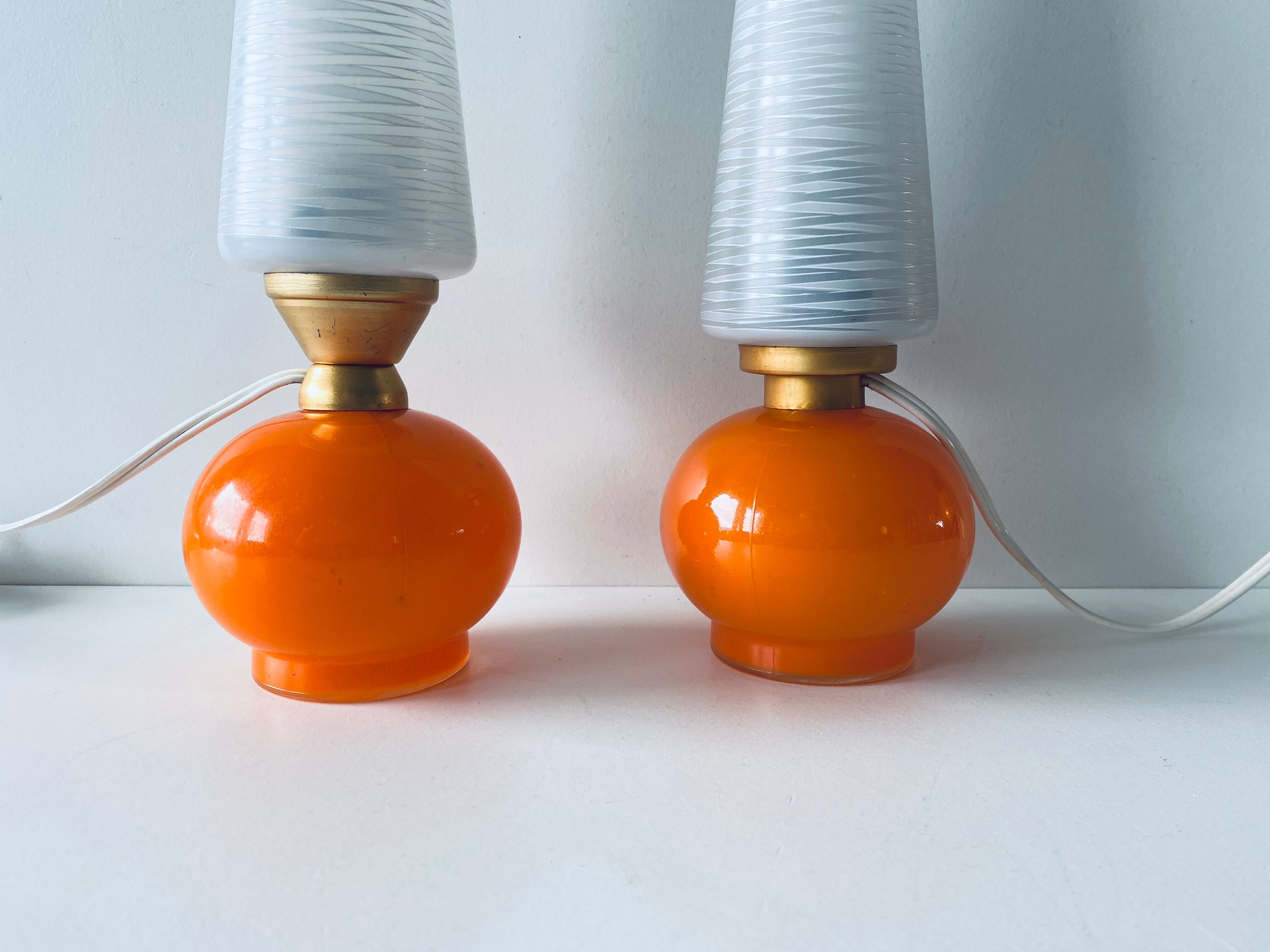 Paire de lampes de chevet vintage