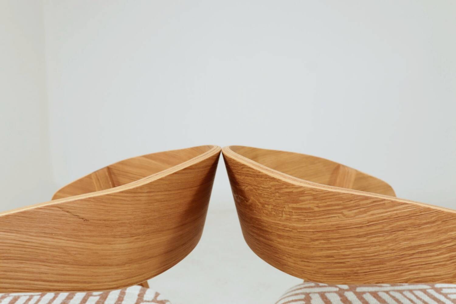 Scandinavian design solid oak dining chairs