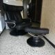 Stressless chair ekorness jazz grained leather and his foot rests