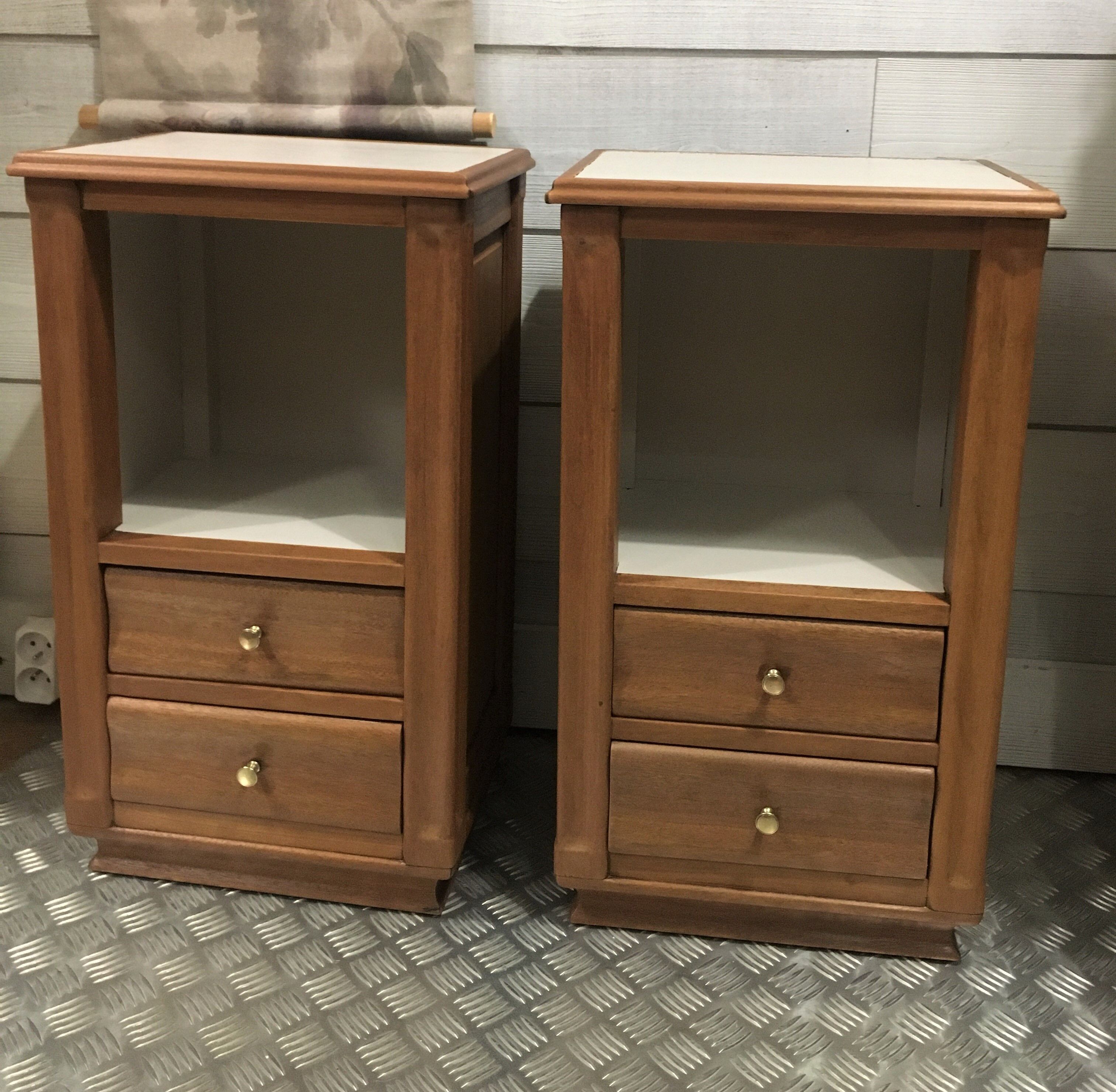 Pair of bedside tables 50s