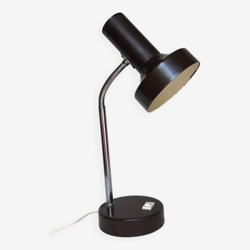 Chocolate brown desk lamp, 1960s