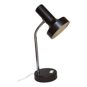 Lampe de bureau marron chocolat, années 1960