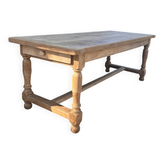 Renovated solid oak farmhouse table