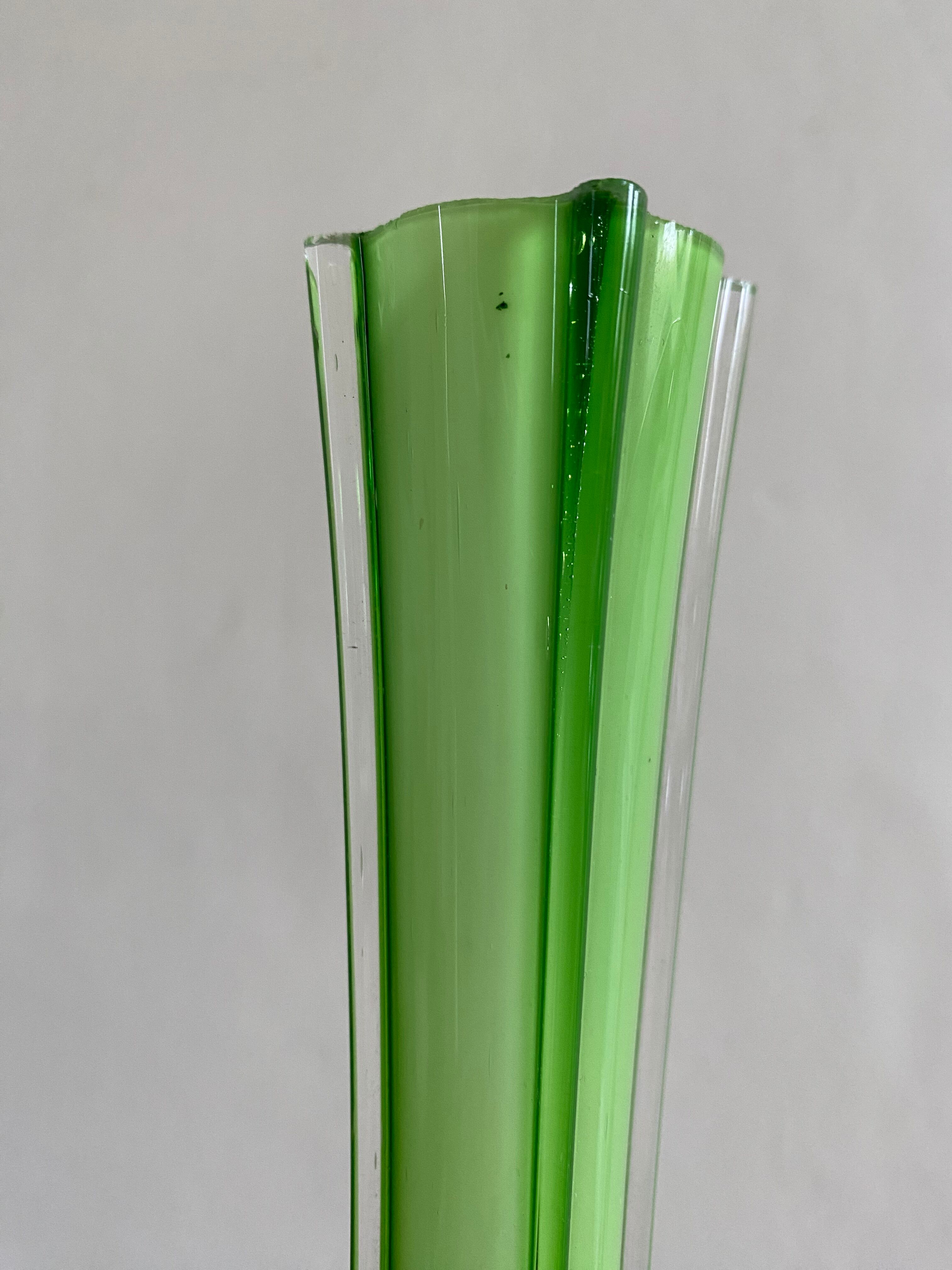 Set of two green soliflores