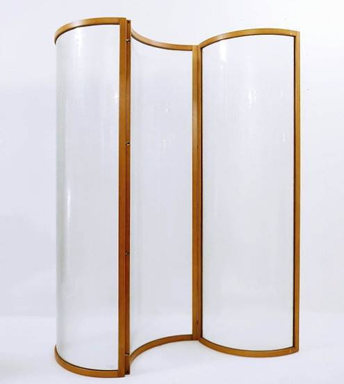 Glass Voyeur Screen / Room Divider by Vittorio Livi for Fiam - 1990s