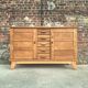 Buffet reconstruction René Gabriel vintage, meuble ancien dit de sinistrés