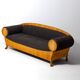 Geometric Art Nouveau sofa, Sweden 1920s