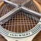 Ancienne raquette de tennis Snauwaert avec cadre presse métal Zephir