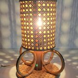 Bamboo bedside lamp and canning