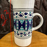 Handcrafted ceramic pitcher from Fes