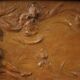 French terracotta bas-relief, Venus with Faun from 20th century
