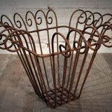 Planter door plant wrought iron 1950s